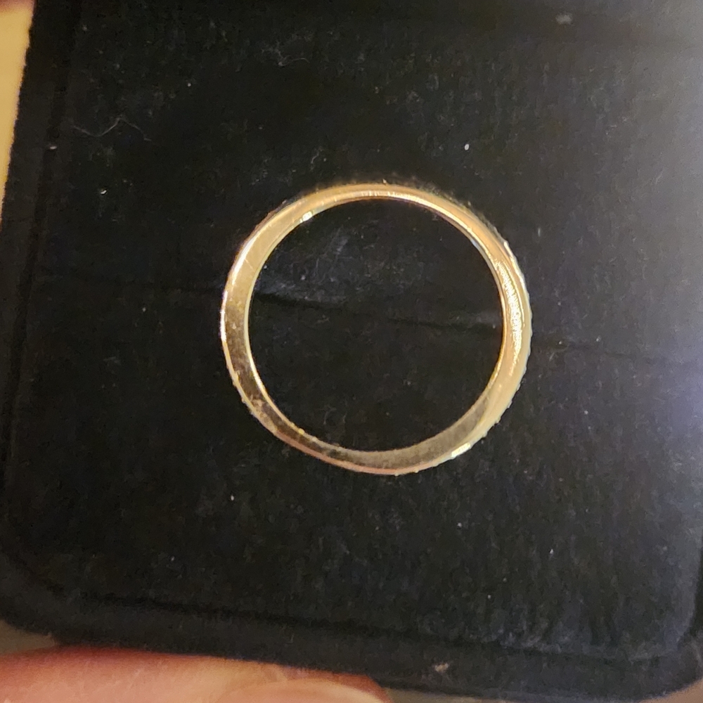 14kt Delicate Pav Diamond Stackable Ring - image 3